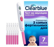 ТЕСТ НА ОВУЛЯЦИЮ КЛИАБЛУ DIGITAL №7 ТЕСТОВ №1 УПАКОВКА [CLEARBLUE]