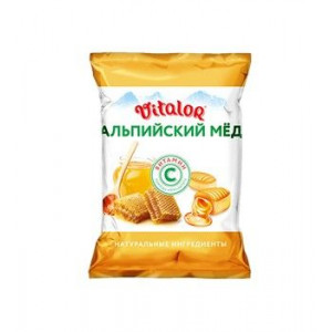 ВИТАЛОР ЛЕДЕНЦ.КАРАМЕЛЬ АЛЬП. МЕД+ВИТ.С 60Г.