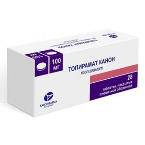 ТОПИРАМАТ КАНОН 100МГ. №28 ТАБ. П/П/О /КАНОНФАРМА/ ТОПИРАМАТ КАНОН 100МГ. №28 ТАБ. П/П/О /КАНОНФАРМА/