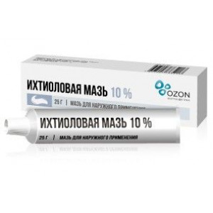 ИХТИОЛОВАЯ 10% 25Г. МАЗЬ Д/НАРУЖ.ПРИМ. ТУБА /ОЗОН/