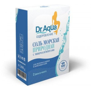 ДОКТОР АКВА СОЛЬ Д/ВАНН МОРСКАЯ ПРИРОДНАЯ 500Г.(250Г.Х №2) КОРОБКА [DR.AQUA]