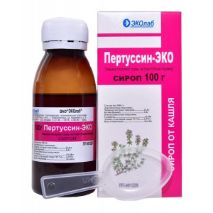 ПЕРТУССИН-ЭКОЛАБ 100МЛ. СИРОП ФЛ. +МЕРН.ЛОЖКА/МЕРН.СТАКАНЧИК /ЭКОЛАБ/