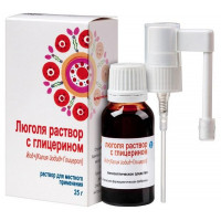 ЛЮГОЛЯ С ГЛИЦЕР. 25Г. Р-Р Д/МЕСТ.ПРИМ. ФЛ. +НАСАДКА РАСПЫЛИТЕЛЬ /ТУЛЬСКАЯ ФФ/