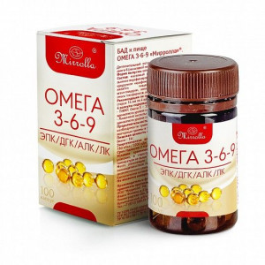МИРРОЛЛА ОМЕГА 3-6-9 370МГ. №100 КАПС.