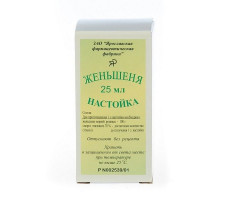 ЖЕНЬШЕНЯ НАСТОЙКА 25МЛ. ФЛ. И/У /ЯРОСЛАВСКАЯ ФФ/