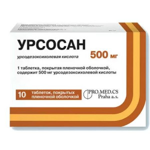 УРСОСАН ФОРТЕ 500МГ. №10 ТАБ. П/П/О /ПРО.МЕД.ЦС/