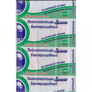С-ПЛАСТ ЛЕЙКОПЛАСТ. 6Х10СМ. НЕТКАН.ОСНОВА БРИЛ.ЗЕЛ. ТЕЛ. [S-PLAST]