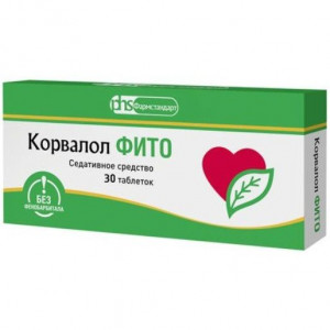 КОРВАЛОЛ ФИТО 1,16МГ+28МГ+16,4МГ. №30 ТАБ.