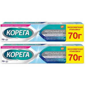 КОРЕГА КРЕМ Д/ФИКС. ЗУБ.ПРОТЕЗОВ 70Г. №2 ЭКСТРА СИЛЬНЫЙ НЕЙТРАЛЬНЫЙ ВКУС [COREGA]