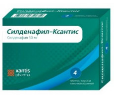 СИЛДЕНАФИЛ-КСАНТИС 50МГ. №4 ТАБ. П/П/О