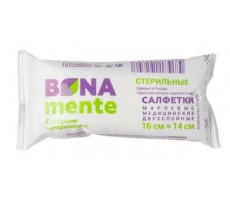 БОНА МЕНТЕ САЛФЕТКИ МАРЛ. 2-Х СЛ. СТЕР. 16Х14СМ. №10 [BONA MENTE]