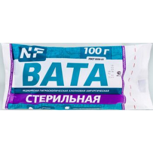 NF ВАТА ХИРУРГ. СТЕР. 100Г. /НЬЮФАРМ/