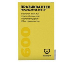 ПРАЗИКВАНТЕЛ 600МГ. №6 ТАБ. П/П/О /ОБНИНСКАЯ ХФК/